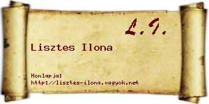 Lisztes Ilona névjegykártya