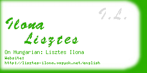 ilona lisztes business card